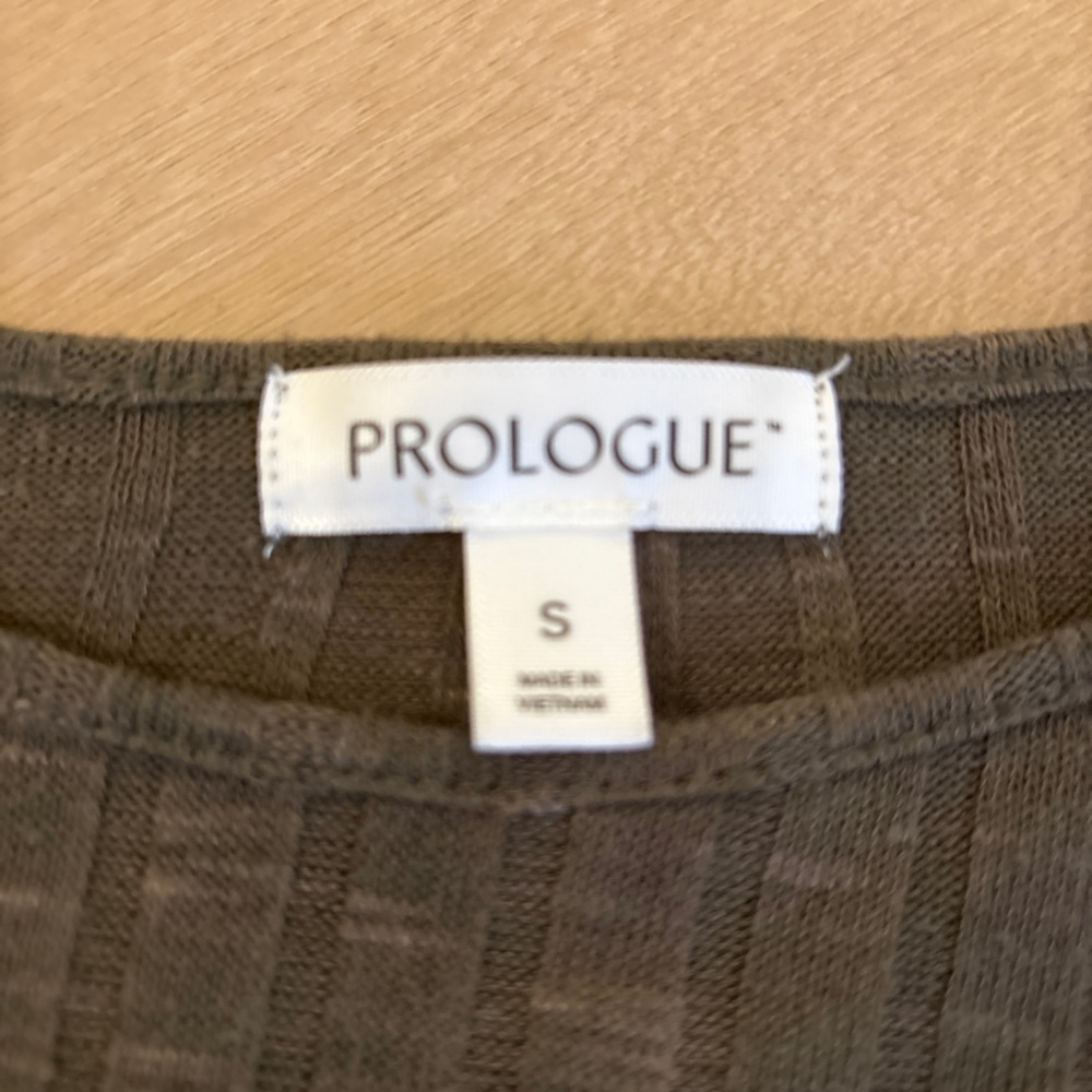 Prologue Olive Ribbed Long Sleeve Top - Picture 2 of 2